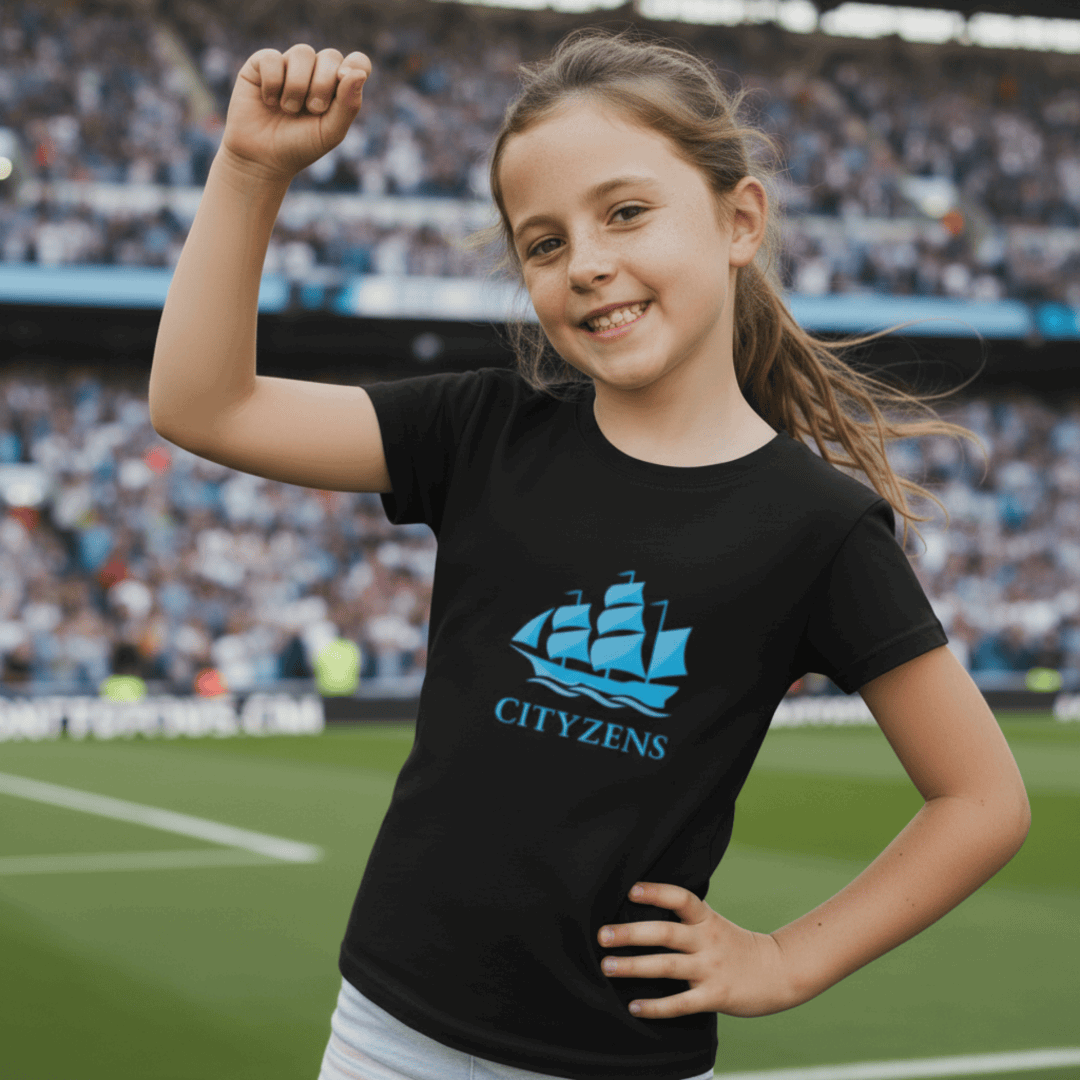 Manchester City Girl's T-Shirt - Crew Neck | Cityzen Kids Official