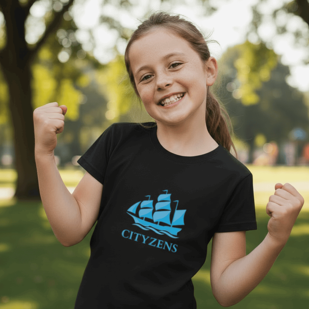 Manchester City Girl's T-Shirt - Crew Neck | Cityzen Kids Official