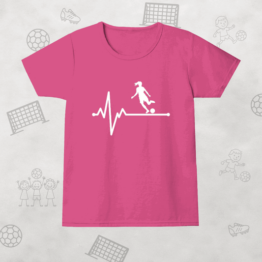 Pulse Footballer Girl's T-Shirt | Crew Neck for Young Fans