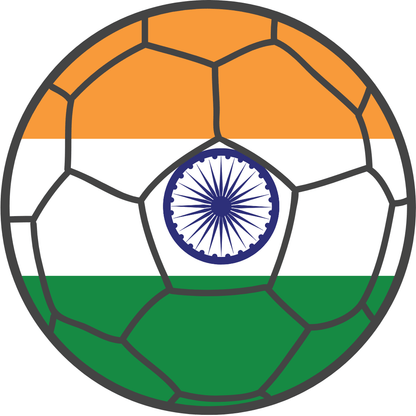 India Football Flag Kids T-Shirt | Classic Crew for Young Supporters
