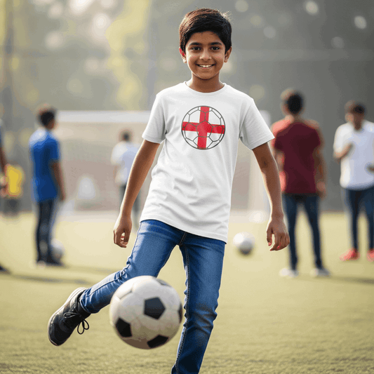 England Football Flag Kids T-Shirt | Classic Crew for Fans