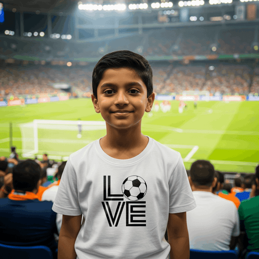 Love Football Kid's T-Shirt | Crew Neck for Young Fans