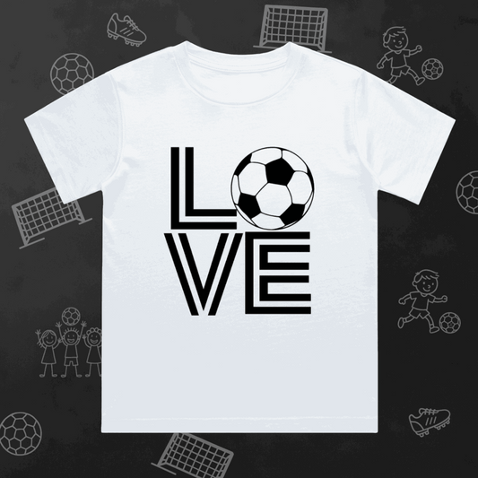 Love Football Kid's T-Shirt | Crew Neck for Young Fans