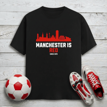 Manchester Is Red T-shirt - Classic Red Devils Pride Crew