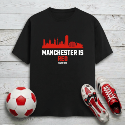 Manchester Is Red T-shirt - Classic Red Devils Pride Crew