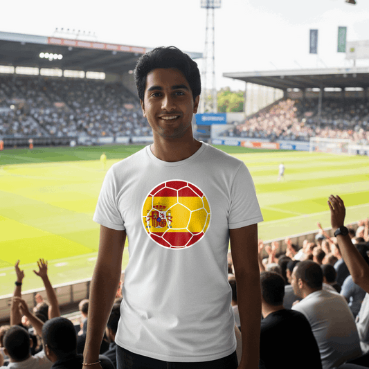 Spain Football Flag Men's T-Shirt | Classic Crew for Fans