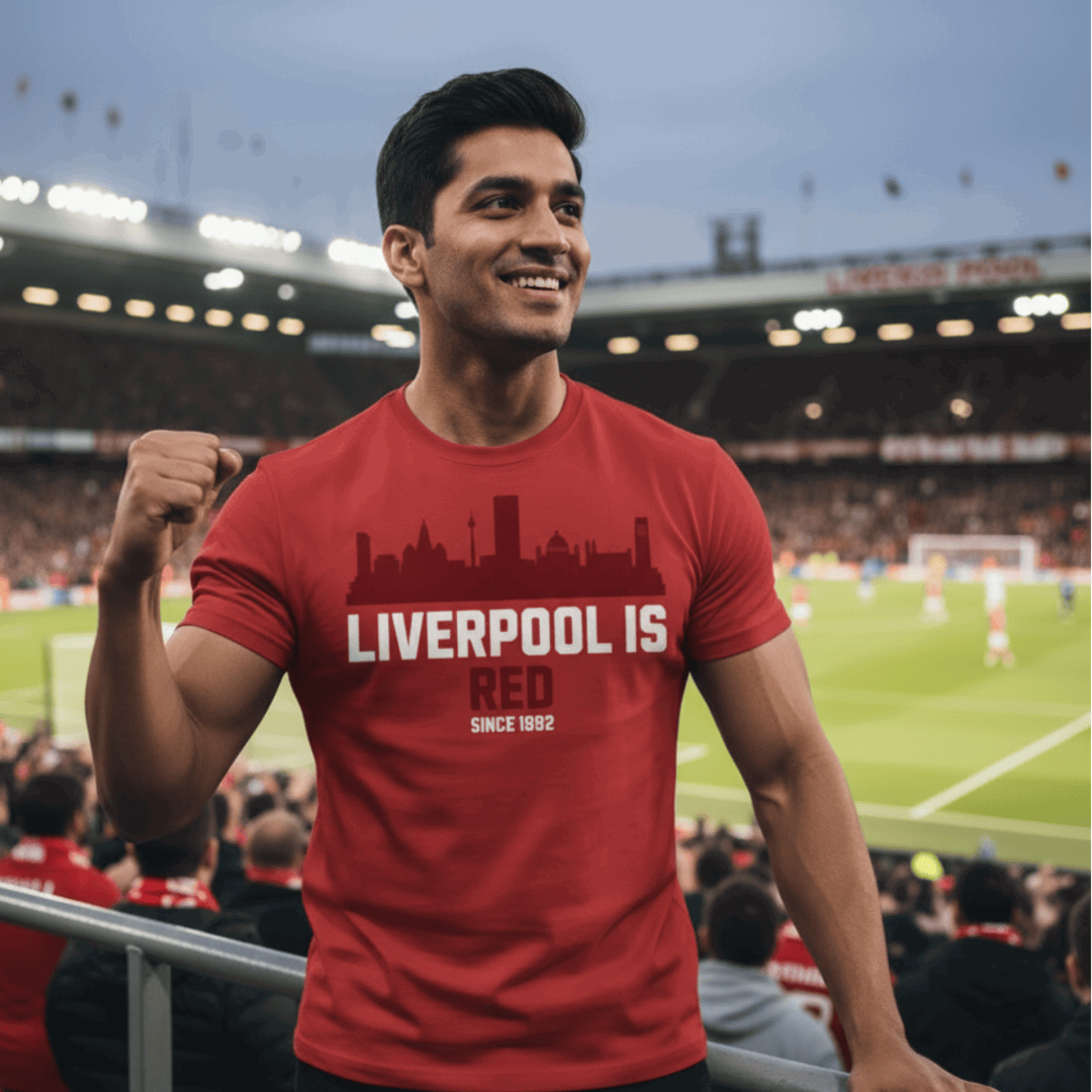 Liverpool Is Red T-shirt player in action
