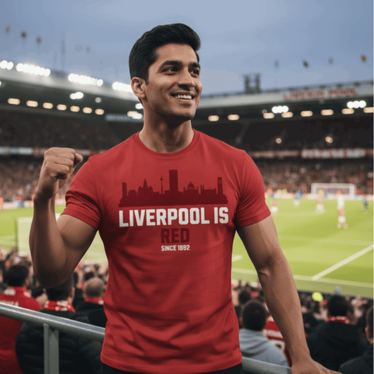 Liverpool Is Red T-shirt player in action