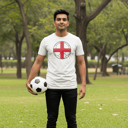 England Football Flag Mens T-Shirt | Classic Crew for Supporters