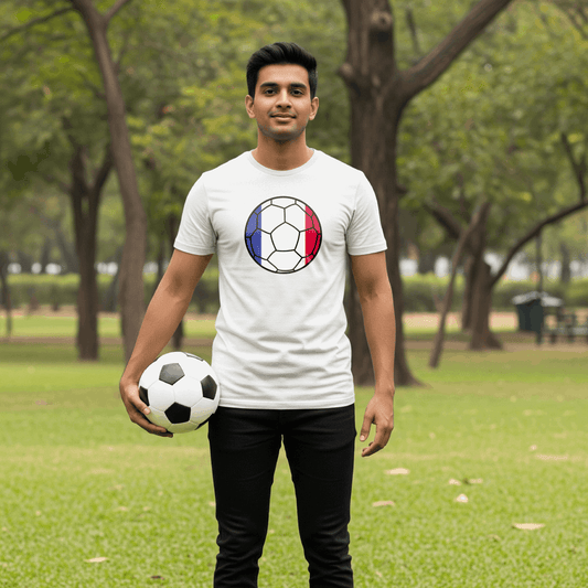 France Football Flag Mens T-Shirt | Classic Crew for Supporters