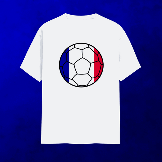 France Football Flag Mens T-Shirt | Classic Crew for Supporters