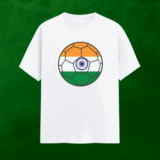 India Football Flag Men's T-Shirt | Classic Crew for Indian Fans