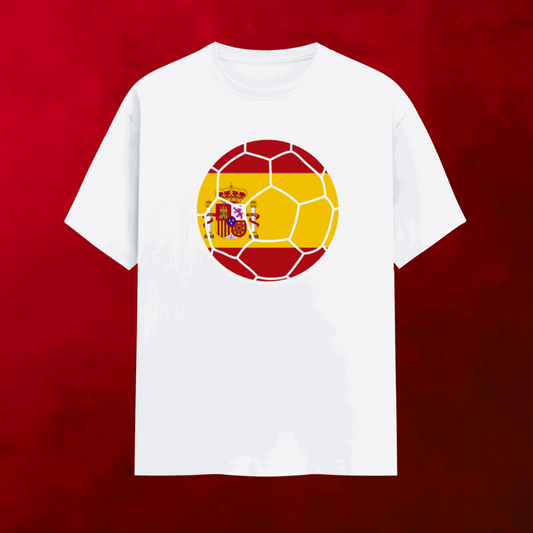 Spain Football Flag Men's T-Shirt | Classic Crew for Fans