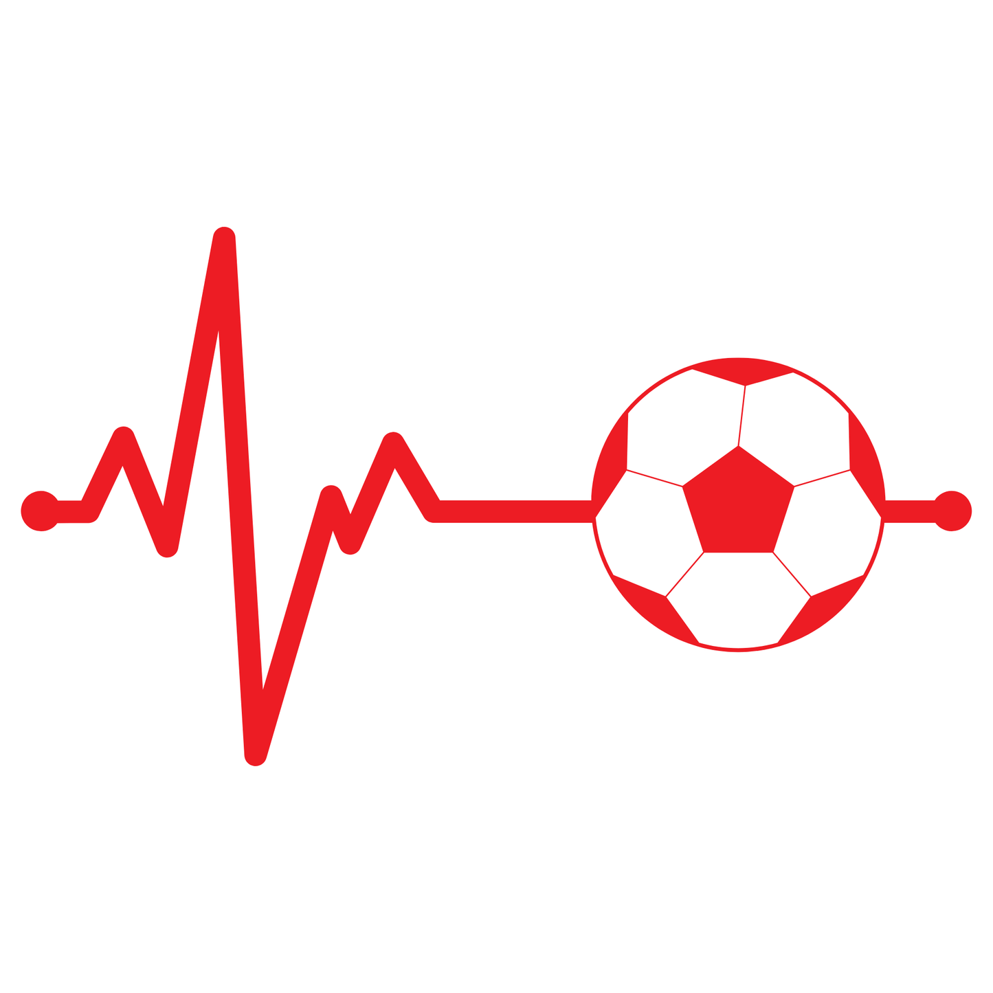 Football Pulse Red Kid's T-Shirt | Crew Neck for Young Fans