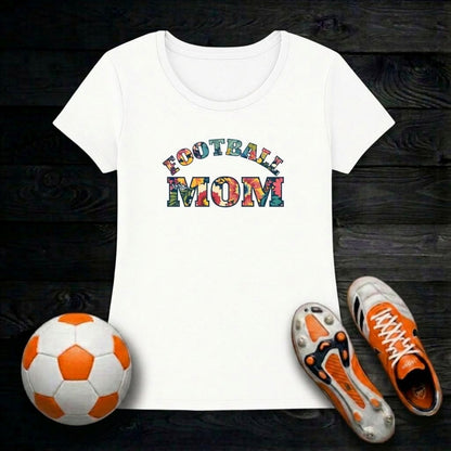Football Mom Colourful Women's T-Shirt | Crew for Celebrating Every Goal