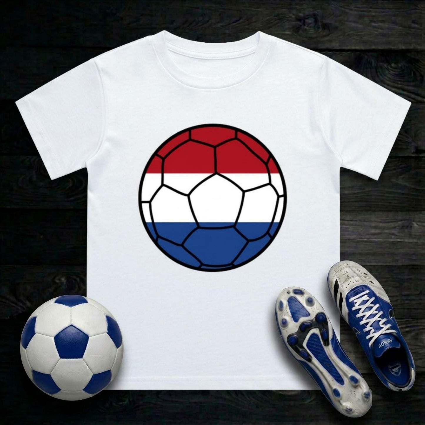 Netherlands Football Flag Kids T-Shirt | Classic Crew for Supporters