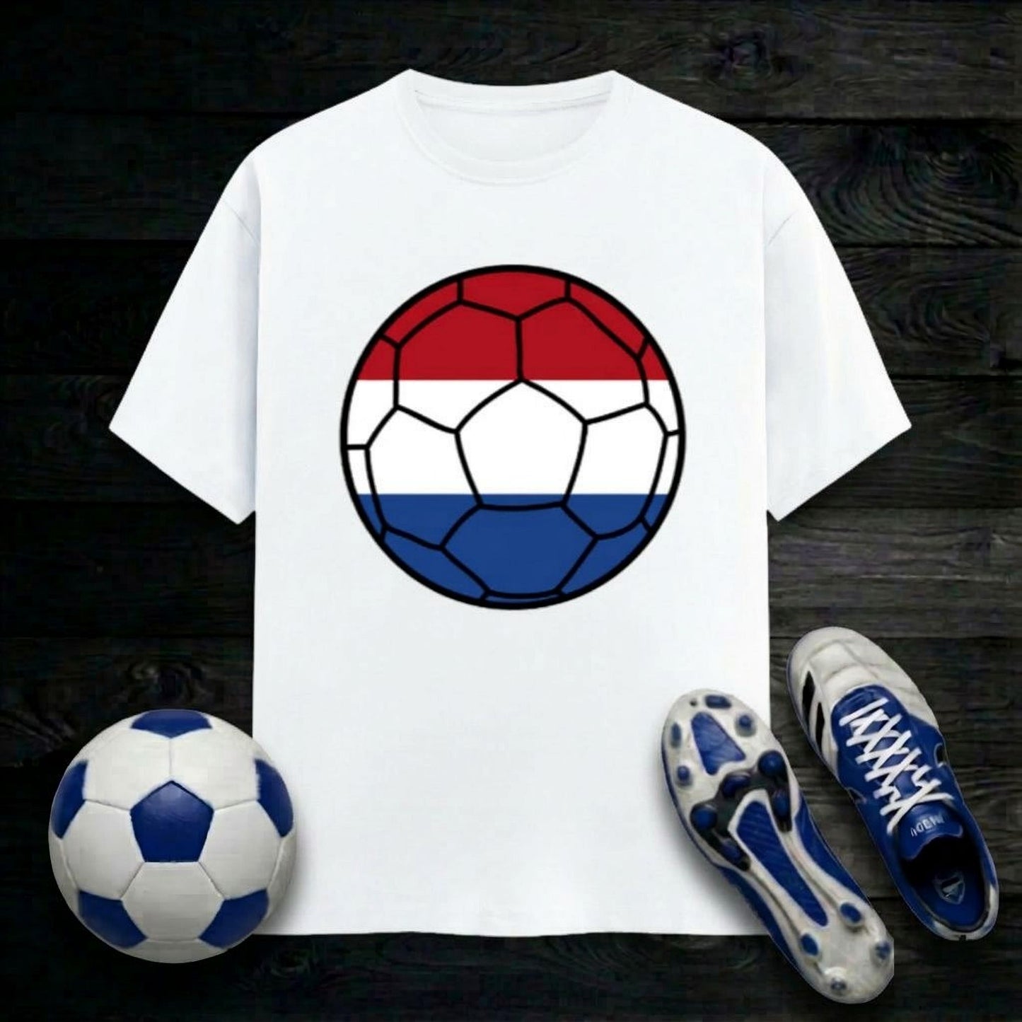 Netherlands Football Flag Men's T-Shirt | Classic Crew for Fans