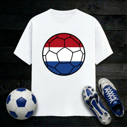 Netherlands Football Flag Men's T-Shirt | Classic Crew for Fans