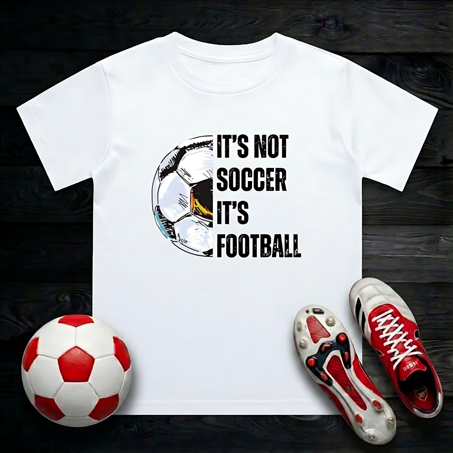 It's Not Soccer! Kid's T-Shirt | Crew Neck for Young Football Fans