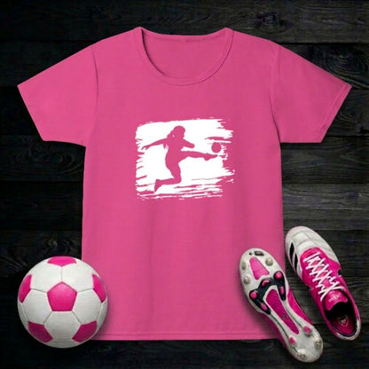 Volley Girl's T-Shirt | Paint Silhouette Volley Design