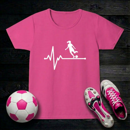 Pulse Footballer Girl's T-Shirt | Crew Neck for Young Fans
