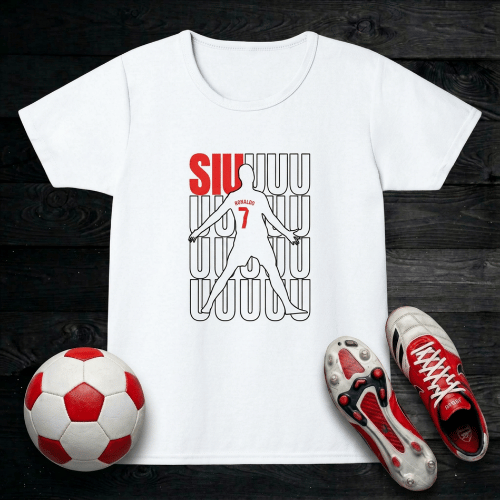 Ronaldo SIU T-Shirt Girls - Iconic CR7 Celebration | Manchester United