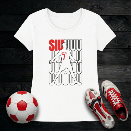 Ronaldo SIU T-Shirt Women - Iconic CR7 Celebration | Manchester United