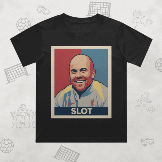 Arne Slot Liverpool T-Shirt for kids tactical manager design black crew