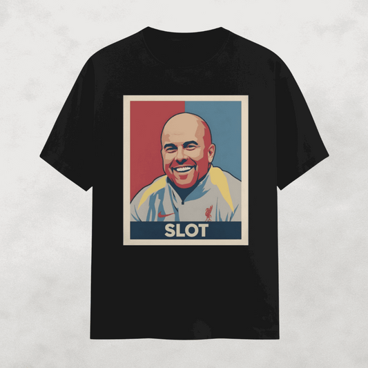 Arne Slot Liverpool T-Shirt - Dutch tactical maestro black crew neck tee