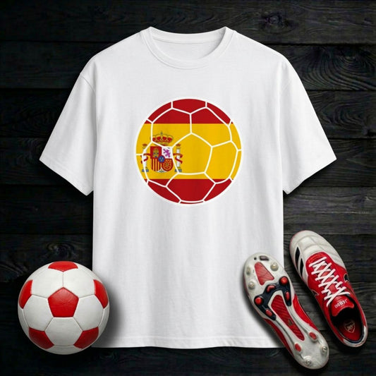 Spain Football Flag Men's T-Shirt | Classic Crew for Fans
