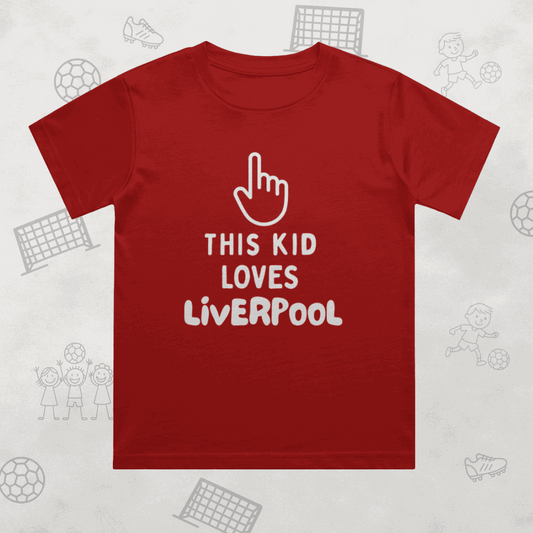 Liverpool FC Kids T-Shirt | This Kid Loves Liverpool - Young Reds Crew Neck