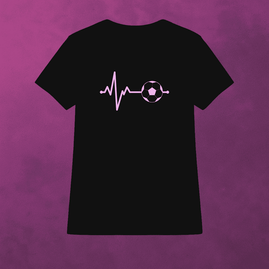 Football Pulse Pink Women's T-Shirt | Crew for Women Who Feel the Game